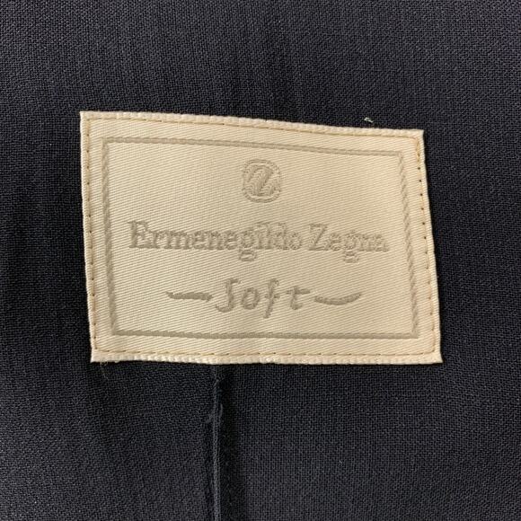 ERMENEGILDO ZEGNA Size 44 Navy Solid Single breasted Sport Coat - Picture 4 of 4